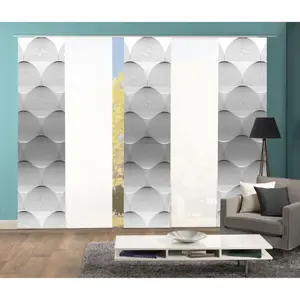 ИДЕИ ДЛЯ ДОМАШНЕЙ ЖИЗНИ Раздвижная штора «БЕНАРИС», (5 шт.), ВxШ: 245x60, включая монтажные принадлежности Home Wohnideen, серый