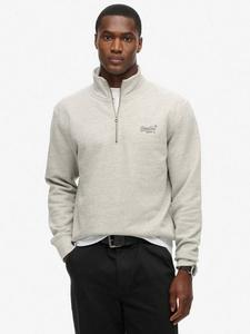 Эссеншиал лого хенли свитер с молнией Superdry, Varsity Grey Gindle