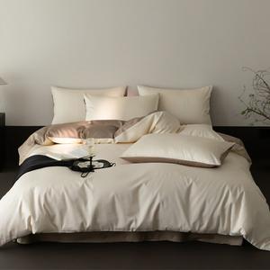 Antarctic Комплект постельного белья из 4 предметов для кровати 1.5 м (пододеяльник, простыня, наволочки), цвет светлый бежевый, одеяло 3 кг, из чистого длинноволокнистого хлопка