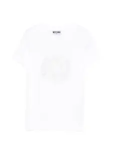 Футболка с логотипом Moschino Kids, белый