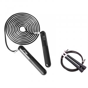 Скакалка материал троса pvc стальной трос, материал ручки abs силикон для взрослых примерно 2,8 м LINING, черный