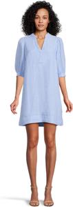Платье Lilly Pulitzer Mialeigh Elbow Sleeve Linen, Blue Peri X Resort White