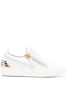 Giuseppe Zanotti кроссовки с молниями, белый