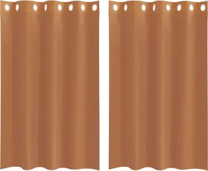 Шторы из вуали с люверсами, 2 шт., терракотовые vidaXL