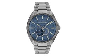 КОЛЛЕКЦИЯ JACKSON Наручные часы Механический механизм Нержавеющий браслет 44 мм Синий циферблат Мужские часы COACH