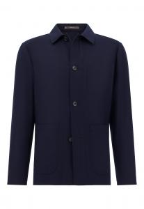 Рубашка на пуговицах классического кроя Boggi Milano, темно-синий