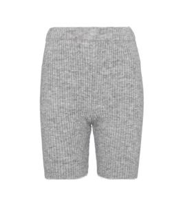 Байкерские шорты Siu из рубчатого трикотажа Nanushka, Light Grey