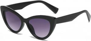 Модные сексуальные солнцезащитные очки в стиле панк «кошачий глаз» для женщин, роскошные ретро-очки для женщин, винтажные солнцезащитные очки UV400 8967 Melrose, Black