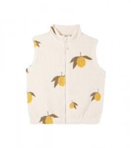 Вязаный жилет с мишкой Konges Sløjd, Mon Grand Citron