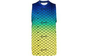 Переливающаяся майка с монограммой со стрелками по всей поверхности Off-White, цвет Multicolor