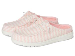 Кроссовки Hey Dude Wendy Slip Terry Stripe, Pink/White