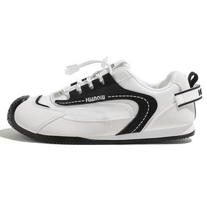 HUANQIU Женские повседневные низкие кроссовки с амортизацией, устойчивые к истиранию и дышащие, бежево-черные, цвет Beige Black