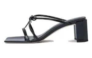 Сандалии женские с завязкой спереди 65 мм By Far, Black