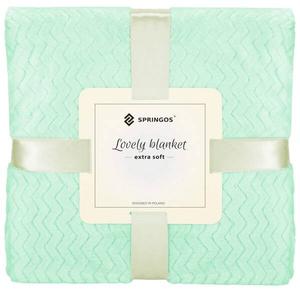 Покрывало Springos 200x220cm Wohndecke Plaid, 200x220x2 см, светло-зеленый