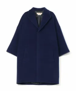 Пальто из шерсти и мохера с широкими рукавами