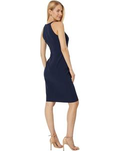 Платье Vince Camuto Side Tuck Halter Bodycon Dress in Stretch Crepe, темно-синий