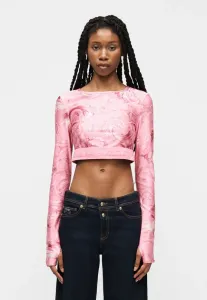 Футболка с длинными рукавами из ленты Versace Jeans Couture, Rosa