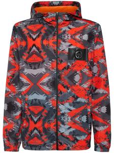 Plein Sport куртка с капюшоном и логотипом, красный