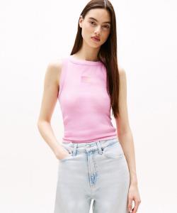 Облегающая майка с градиентным рисунком и флагом.