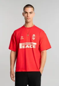 Футболка с принтом "мир" Another Cotton Lab, Red