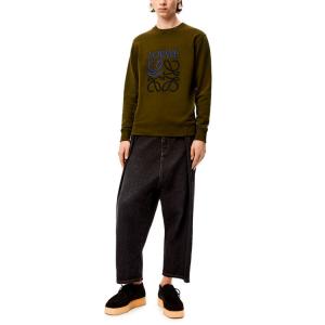 Толстовка мужская хаки зеленый Loewe, коричневый