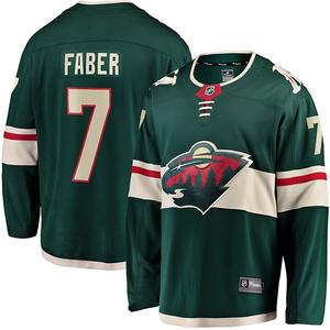 Мужская домашняя джерси Brock Faber Minnesota Wild Home Breakaway Fanatics