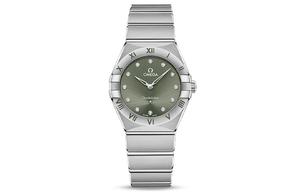 OMEGA Часы Constellation Series Constellation Watch Quartz Movement Women's Watch Watch 28mm Green Dial Stainless Steel Case