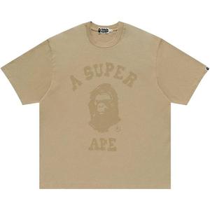 Футболка BAPE x KidSuper Garment Dye College Logo Tee, Beige