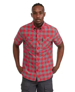 Мужская рабочая рубашка с коротким рукавом Work N Work Ecko Unltd, красный