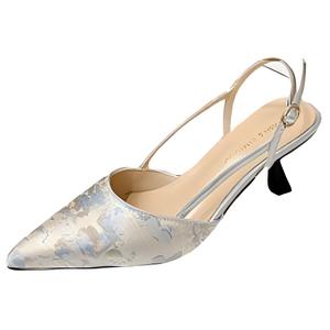 WUJI Стройные каблуки на шпильке 7 см женские синие, цвет Blue