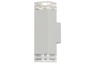 Светодиодный уличный настенный светильник MeineWunschleuchte Weiß Höhe 27,5 см, белый - пластик - 8 x 28 x 12 см