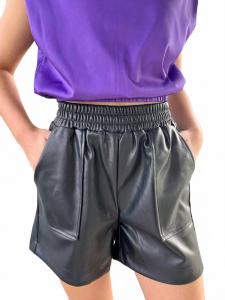 Tyson Шорты из веганской кожи черные DOLCE CABO