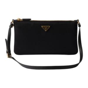 PRADA Переработанный нейлоновый женский рюкзак через плечо черный