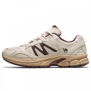 Низкие противоскользящие кроссовки для бега, мужские CAMEL, Light Beige White/Cabbage Brown