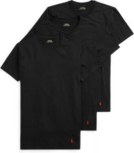 POLO RALPH LAUREN Мужская классическая майка с влагоотводящим эффектом, 3 штуки, Crews, Polo Black/Red - 3 Pack