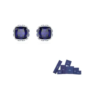 Фиолетовые серьги-гвоздики с искусственным кристаллом, соответствующим камню месяца рождения, унисекс Unisex Purple Swarovski, фиолетовый