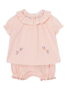 Tartine Et Chocolat комплект из футболки и полосатых шортов, розовый