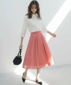 Цветная вуалевая расклешенная юбка Suite L, цвет Pink [012]