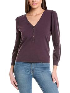 Топ Ivy Snap Henley в инжире Nation LTD, цвет fig
