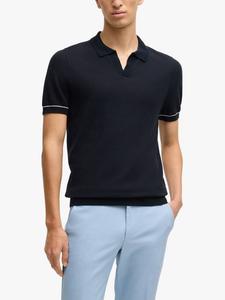 BOSS Regular Fit Polo Neck Jumper HUGO BOSS, Dark Blue