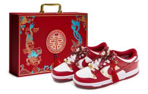 Nike Dunk low retro нескользящие износостойкие низкие кроссовки для скейтбординга unisex красный белый gold