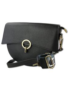 Наплечная сумка Toscanto Umhängetasche, Citytasche Leder schwarz ca. 30cm