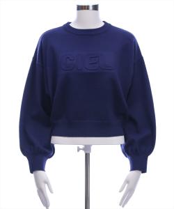 Вязаный топ с тисненым логотипом