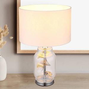 Настенный светильник Globo Lighting Ander Typ B, структурная ткань / прозрачное стекло - 1 светильник - белый