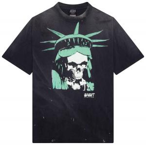 Футболка с коротким рукавом SAINT Mxxxxxx x Babylon Statue Skull, черная