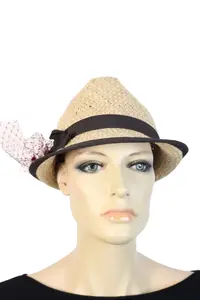 Традиционная шляпа Allgäu Rebell "Мюнхен" (1 шт.), из рафии, производство Италия, коричневый