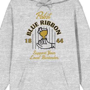 Мужская толстовка с капюшоном Pabst Blue Ribbon Logo 1844 Licensed Character