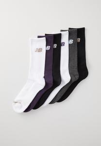 Носки New Balance PERFORMANCE CREW SOCKS UNISEX 6 PACK, White/Purple/Charcoal/Black/White