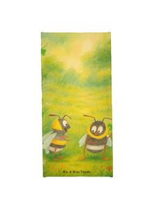 Mr. & Mrs. Panda Полотенце с изображением шмеля и клевера, без надписи, пастельно-желтого цвета