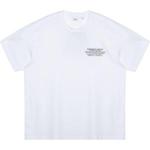 Футболка большого размера из хлопка с принтом местоположения «Белая» Burberry, белый